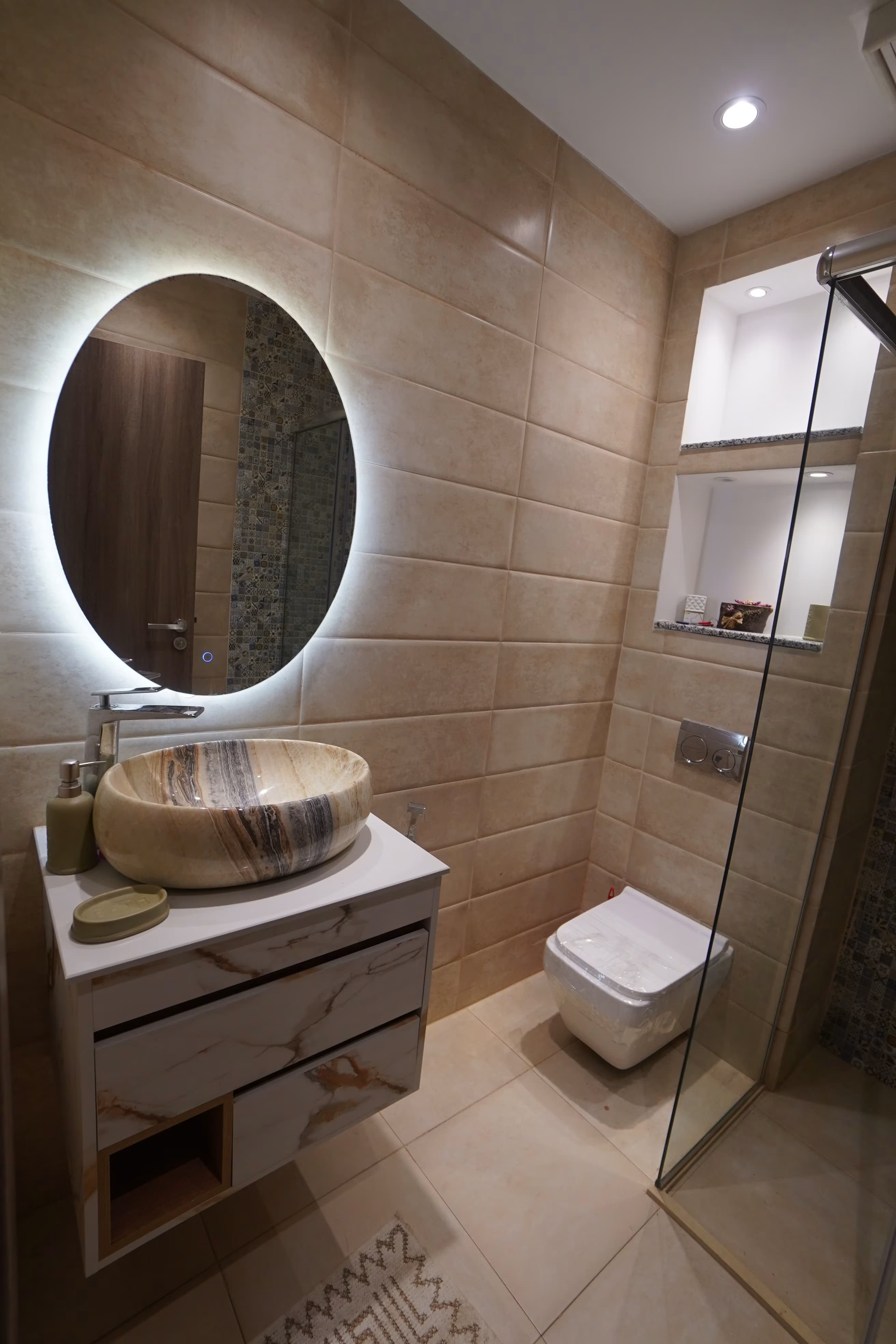 Intérieur d'une de nos villas : Salle de bain